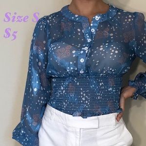 Blue detailed shirt